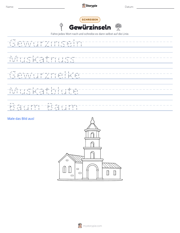 Schreibübung