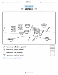 Compass printable worksheet preview