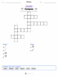 Compass printable worksheet preview