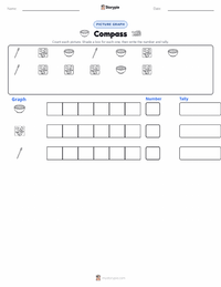 Compass printable worksheet preview