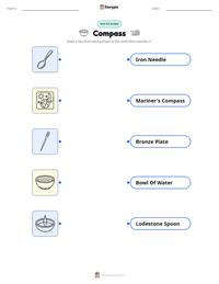 Compass printable worksheet preview