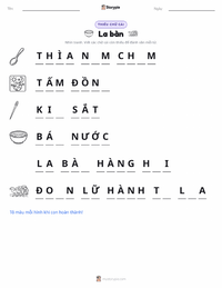 Tài liệu in sẵn La bàn cho trẻ em