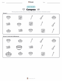 Compass printable worksheet preview