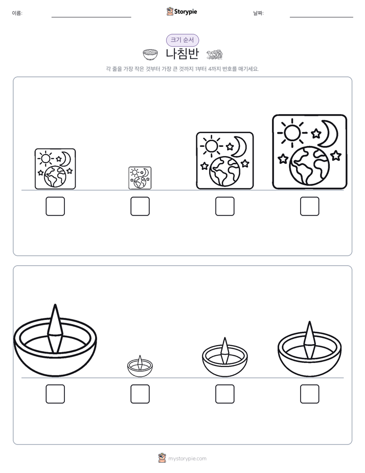 크기 순서