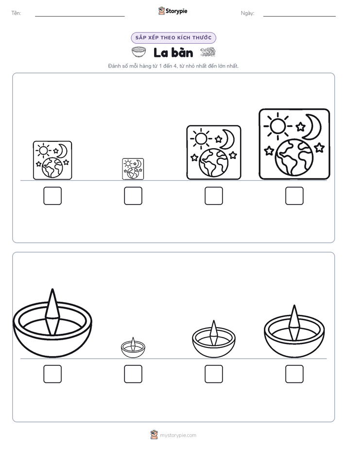 Thứ Tự Kích Thước