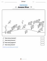 Amazon River printable worksheet preview