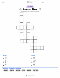 Amazon River printable worksheet preview