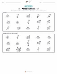 Amazon River printable worksheet preview