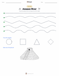 Amazon River printable worksheet preview