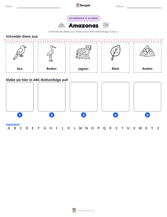 Schneiden & Einfügen Alphabet