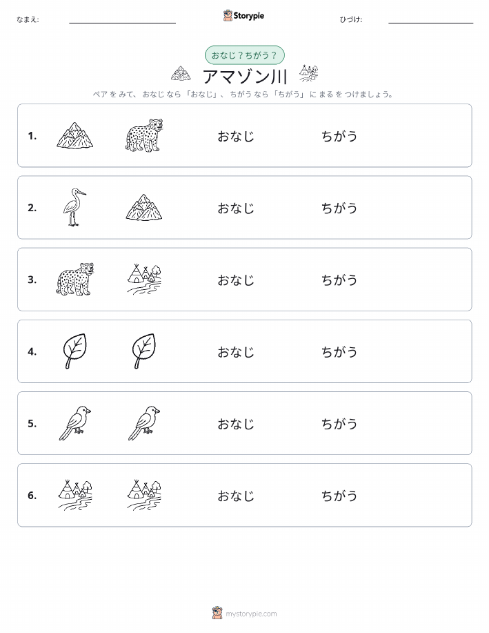 同じか違うか