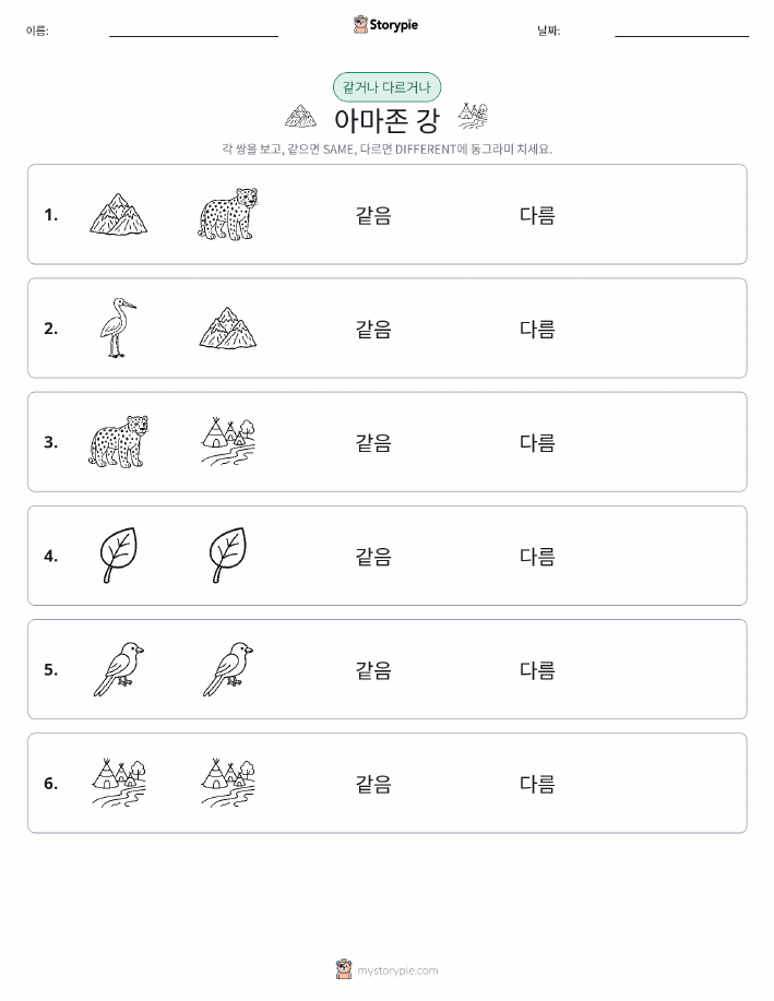 같은 것 또는 다른 것