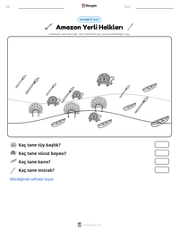 Amazon Yerli Halkları yazdırılabilir çalışma sayfası önizlemesi