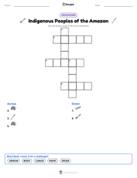 Indigenous Peoples of the Amazon printable worksheet preview