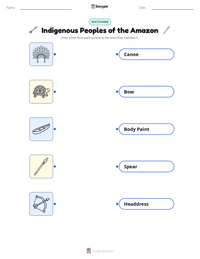 Indigenous Peoples of the Amazon printable worksheet preview