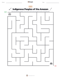 Indigenous Peoples of the Amazon printable worksheet preview