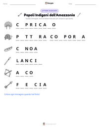 Anteprima della scheda stampabile di Popoli Indigeni dell'Amazzonia