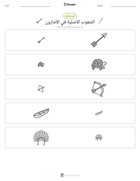 معاينة ورقة العمل القابلة للطباعة الشعوب الأصلية في الأمازون