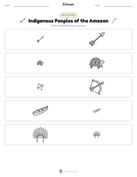 Indigenous Peoples of the Amazon printable worksheet preview