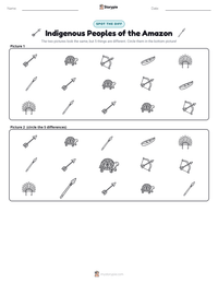 Indigenous Peoples of the Amazon printable worksheet preview
