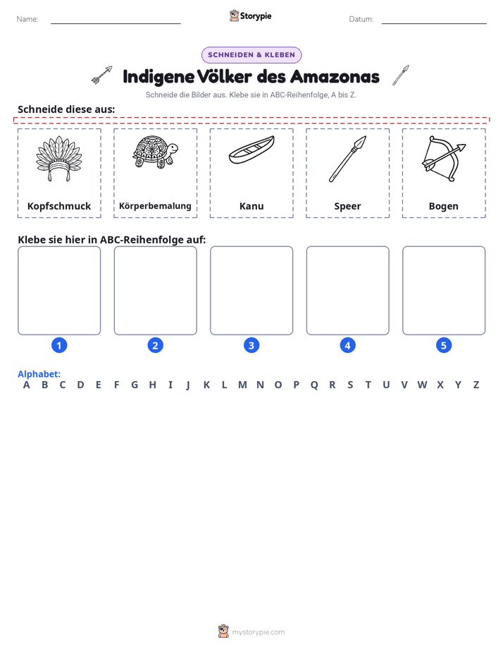 Schneiden & Einfügen Alphabet