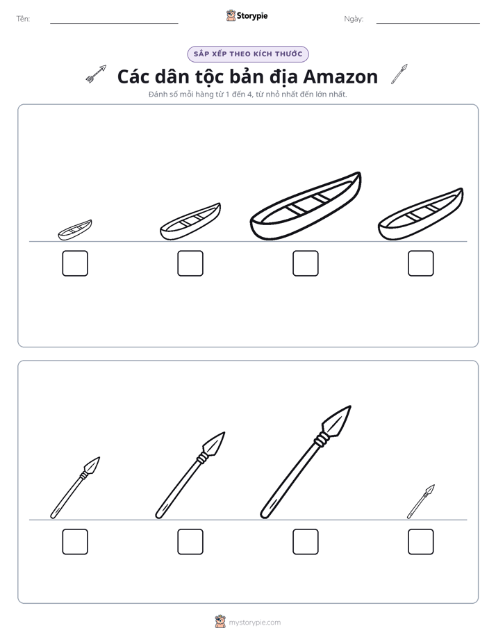 Thứ Tự Kích Thước