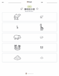 撒哈拉沙漠 可打印工作表预览
