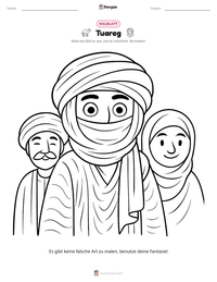 Tuareg druckbare Arbeitsblatt Vorschau