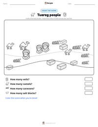 Tuareg people printable worksheet preview
