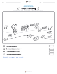 Aperçu de la feuille de travail imprimable Peuple Touareg