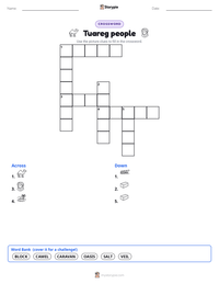 Tuareg people printable worksheet preview