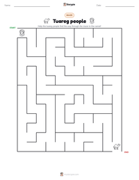 Tuareg people printable worksheet preview