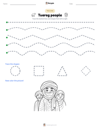 Tuareg people printable worksheet preview