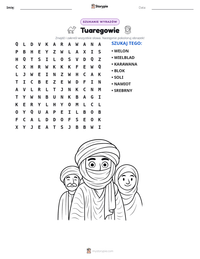 Podgląd drukowalnego arkusza ćwiczeń Tuaregowie