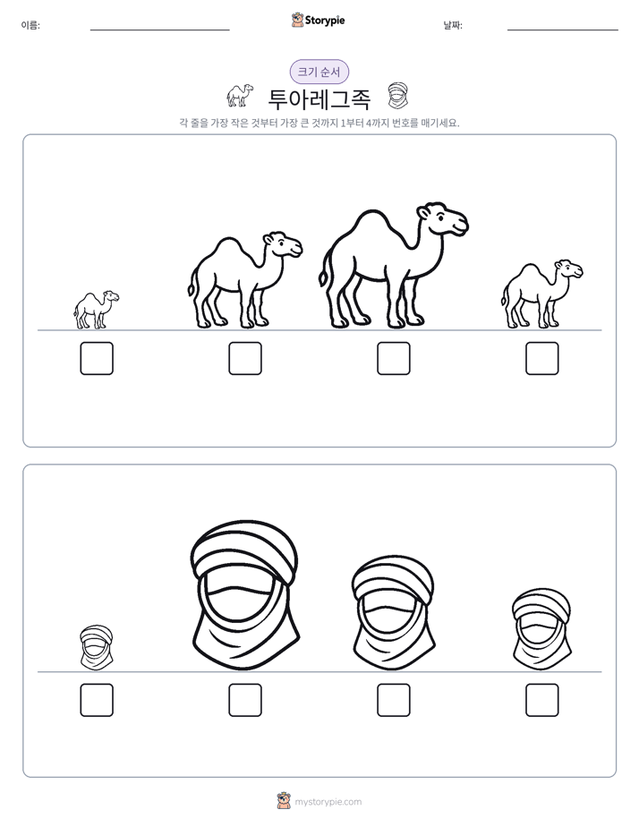 크기 순서