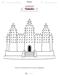 Timbuktu coloring page for kids