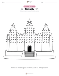 Pagina da colorare di Timbuctù per bambini