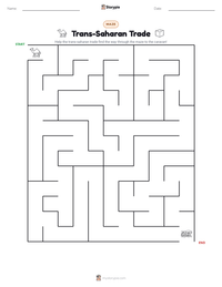 Trans-Saharan Trade printable worksheet preview