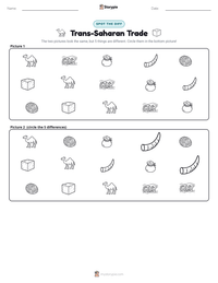 Trans-Saharan Trade printable worksheet preview