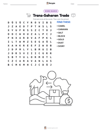 Trans-Saharan Trade printable worksheet preview