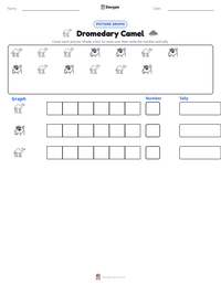 Dromedary Camel printable worksheet preview