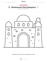 Uluslararası Uzay İstasyonu yazdırılabilir çalışma sayfası önizlemesi