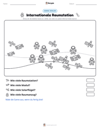 Internationale Raumstation druckbare Arbeitsblatt Vorschau