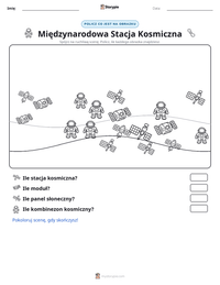 Podgląd drukowalnego arkusza ćwiczeń Międzynarodowa Stacja Kosmiczna