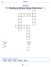 Podgląd drukowalnego arkusza ćwiczeń Międzynarodowa Stacja Kosmiczna