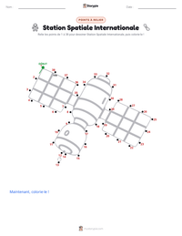 Aperçu de la feuille de travail imprimable Station Spatiale Internationale