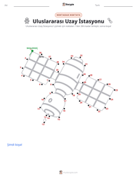Uluslararası Uzay İstasyonu yazdırılabilir çalışma sayfası önizlemesi