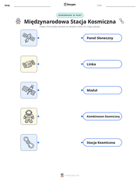 Podgląd drukowalnego arkusza ćwiczeń Międzynarodowa Stacja Kosmiczna