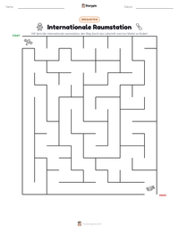 Internationale Raumstation druckbare Arbeitsblatt Vorschau