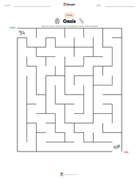 Oasis printable worksheet preview